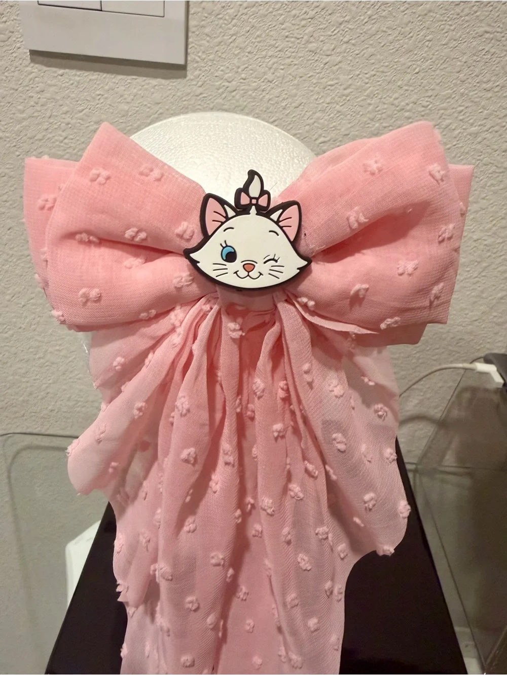 Pink Fabric “Marie” Bow Hair Clip